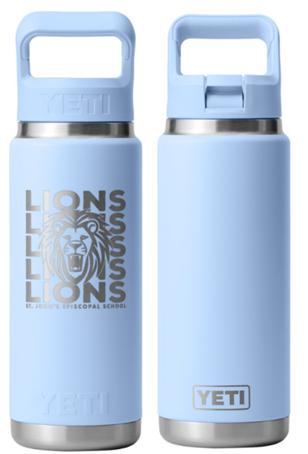 Yeti Rambler 26oz Water Bottle  St. John's Episcopal School Campus Store