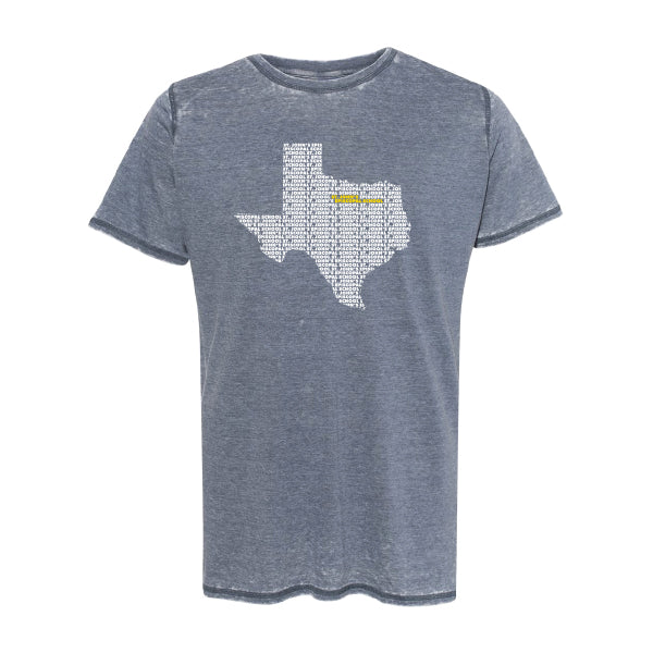 ST. JOHN'S TEXAS BURNOUT T-SHIRT - ADULT