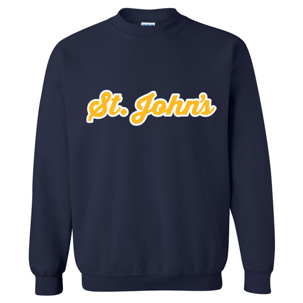 St. John's Navy Applique Crewneck Sweatshirt