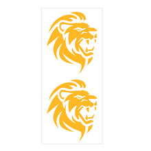 Load image into Gallery viewer, Blue &amp; Gold Lions Temporary Tattoos
