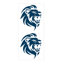 Load image into Gallery viewer, Blue &amp; Gold Lions Temporary Tattoos
