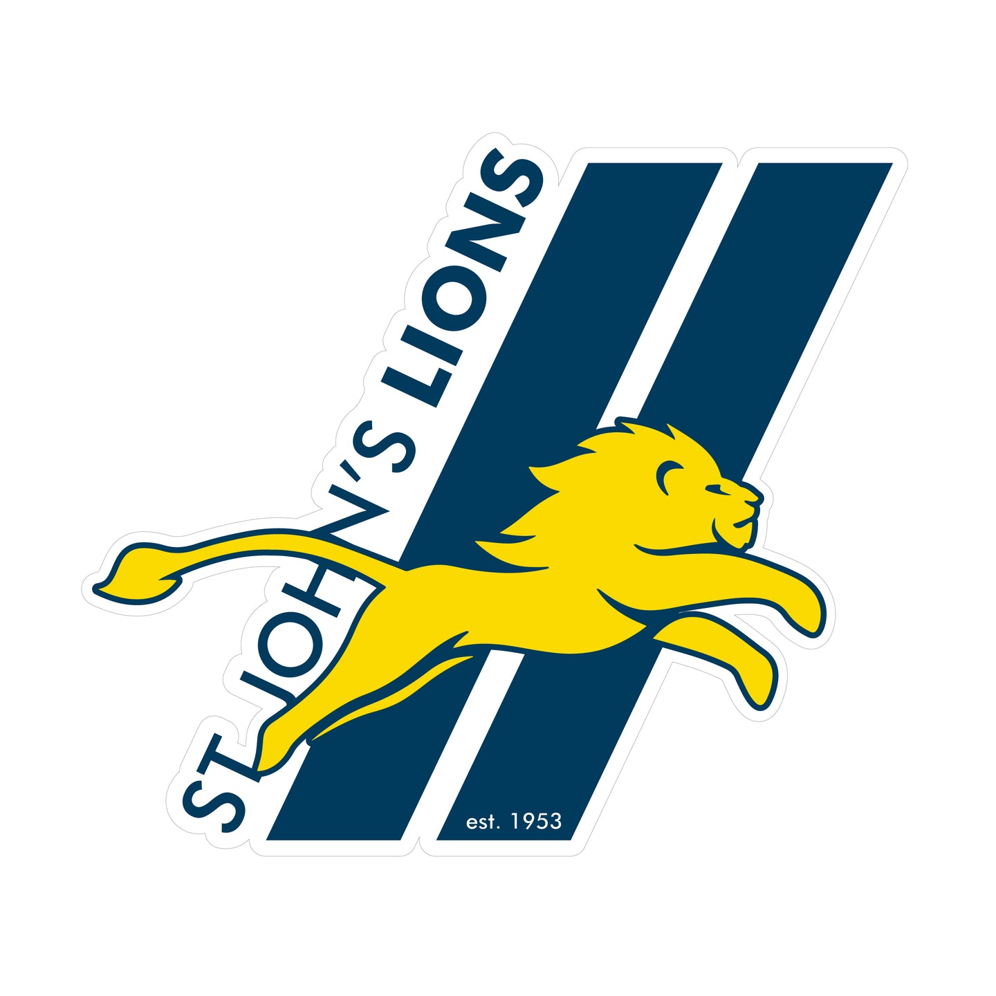 ST. JOHN'S LIONS LOGO STICKER